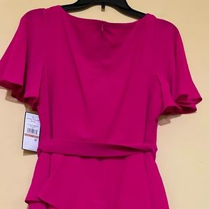 Jessica Howard’s Gorgeous Fuschia Pink Tiered-Hem Midi Dress